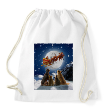 PRINTFASHION Állati karácsony - Sportzsák, Tornazsák - Fehér tornazsák