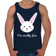 PRINTFASHION Állatkísérlet-mentes - Férfi atléta - Sötétkék