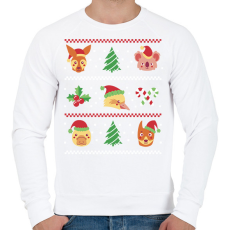 PRINTFASHION Állatos csúnya pulcsi - Férfi pulóver - Fehér