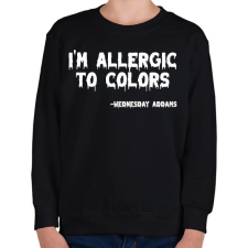 PRINTFASHION Allergia a színekre - fehér - Gyerek pulóver - Fekete gyerek pulóver, kardigán