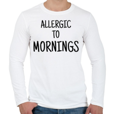 PRINTFASHION Allergiás a reggelekre - Férfi hosszú ujjú póló - Fehér férfi póló