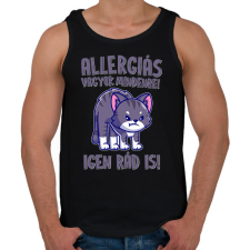 PRINTFASHION Allergiás vagyok mindenre - Férfi atléta - Fekete atléta, trikó