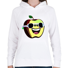 PRINTFASHION Alma napszemüvegben - Női kapucnis pulóver - Fehér női pulóver, kardigán