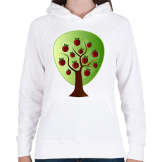 PRINTFASHION Almafa - Női kapucnis pulóver - Fehér