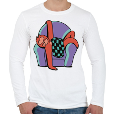 PRINTFASHION Álmos lajhár - Férfi hosszú ujjú póló - Fehér