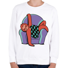 PRINTFASHION Álmos lajhár - Gyerek pulóver - Fehér