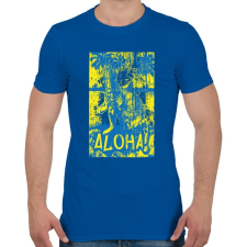 PRINTFASHION Aloha - Férfi póló - Királykék férfi póló