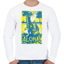 PRINTFASHION Aloha - Férfi pulóver - Fehér férfi pulóver, kardigán