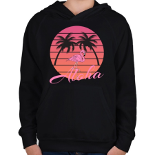 PRINTFASHION Aloha - Gyerek kapucnis pulóver - Fekete gyerek pulóver, kardigán