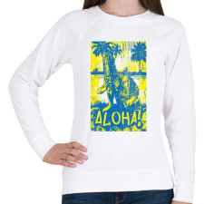 PRINTFASHION Aloha - Női pulóver - Fehér női pulóver, kardigán