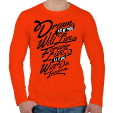 PRINTFASHION Álom - Férfi hosszú ujjú póló - Narancs férfi póló