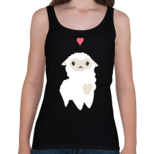 PRINTFASHION Alpaca - fehér - Női atléta - Fekete női trikó