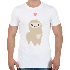 PRINTFASHION Alpaca - Férfi póló - Fehér