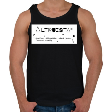 PRINTFASHION Altruista - Férfi atléta - Fekete