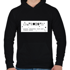 PRINTFASHION Altruista - Férfi kapucnis pulóver - Fekete