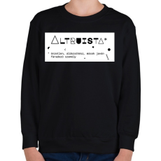 PRINTFASHION Altruista - Gyerek pulóver - Fekete