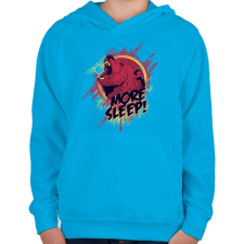 PRINTFASHION Aludj még  - Gyerek kapucnis pulóver - Azúrkék gyerek pulóver, kardigán