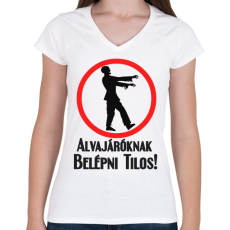 PRINTFASHION alvajáróknak... - Női V-nyakú póló - Fehér
