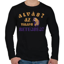 PRINTFASHION Alvás? - Férfi hosszú ujjú póló - Fekete férfi póló