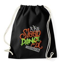PRINTFASHION Alvás, tánc, evés, ismétlés - Sportzsák, Tornazsák - Fekete tornazsák