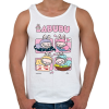 PRINTFASHION Alvó Labubu - Férfi atléta - Fehér