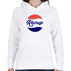 PRINTFASHION Always - Női kapucnis pulóver - Fehér