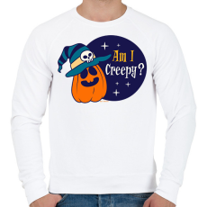 PRINTFASHION Am I Creepy? - Férfi pulóver - Fehér