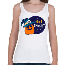 PRINTFASHION Am I Creepy? - Női atléta - Fehér női trikó