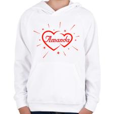 PRINTFASHION Amanda - Gyerek kapucnis pulóver - Fehér gyerek pulóver, kardigán