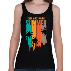 PRINTFASHION Amazing Summer - Női atléta - Fekete
