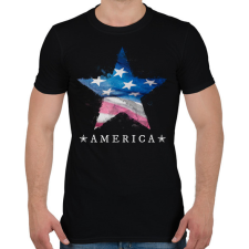 PRINTFASHION AMERICA 2 - Férfi póló - Fekete férfi póló