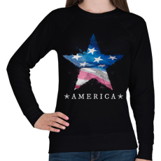 PRINTFASHION AMERICA 2 - Női pulóver - Fekete