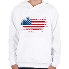 PRINTFASHION america - Gyerek kapucnis pulóver - Fehér
