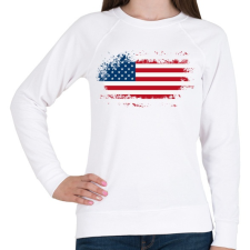 PRINTFASHION america - Női pulóver - Fehér női pulóver, kardigán