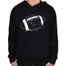 PRINTFASHION American football - Gyerek kapucnis pulóver - Fekete gyerek pulóver, kardigán