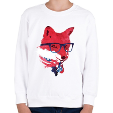 PRINTFASHION American fox - Gyerek pulóver - Fehér gyerek pulóver, kardigán