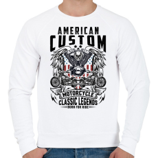 PRINTFASHION american motorcycle - Férfi pulóver - Fehér