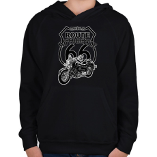 PRINTFASHION american motorcycle - Gyerek kapucnis pulóver - Fekete