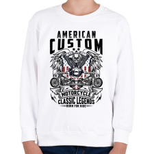 PRINTFASHION american motorcycle - Gyerek pulóver - Fehér gyerek pulóver, kardigán