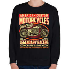 PRINTFASHION american motorcycle - Gyerek pulóver - Fekete gyerek pulóver, kardigán