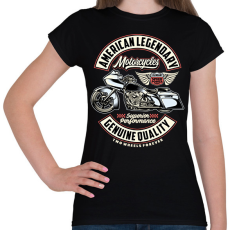 PRINTFASHION American motorcycle - Női póló - Fekete