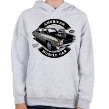 PRINTFASHION american muscle car - Gyerek kapucnis pulóver - Sport szürke gyerek pulóver, kardigán