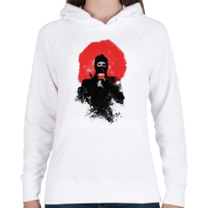 PRINTFASHION American ninja - Női kapucnis pulóver - Fehér