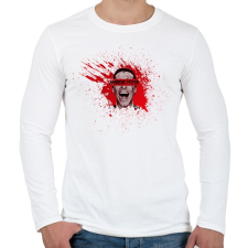 PRINTFASHION american psycho - Férfi hosszú ujjú póló - Fehér férfi póló