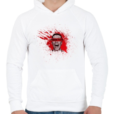 PRINTFASHION american psycho - Férfi kapucnis pulóver - Fehér