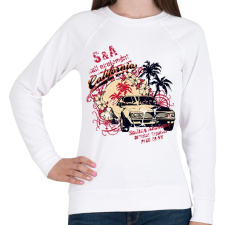 PRINTFASHION Amerika California retro - Női pulóver - Fehér női pulóver, kardigán