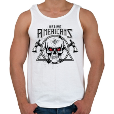PRINTFASHION Amerika őslakosok - Native Americans - Férfi atléta - Fehér atléta, trikó