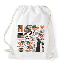 PRINTFASHION amerika - Sportzsák, Tornazsák - Fehér tornazsák