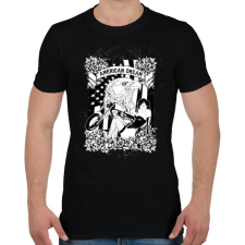PRINTFASHION Amerikai álom - Férfi póló - Fekete férfi póló