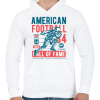 PRINTFASHION Amerikai foci - Férfi kapucnis pulóver - Fehér